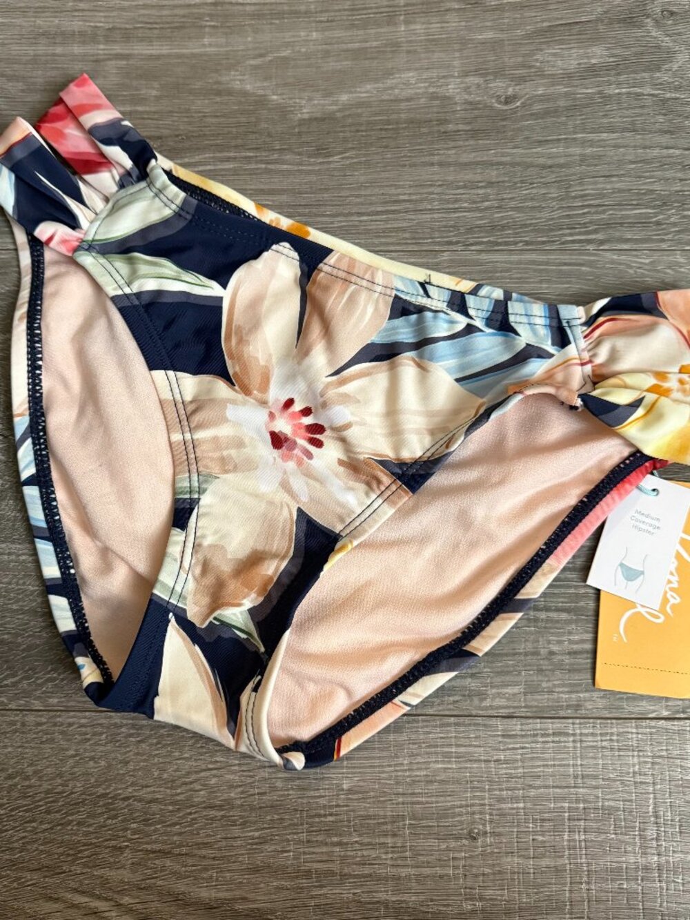 NWT Kona Sol Hipster Floral Bikini Bottoms Bathing Suit Swim Size XS